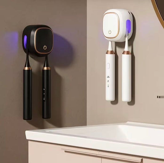 Support Intelligent UV pour Brosse de Précision – Porte-Brosse Murale Hygiène & Design